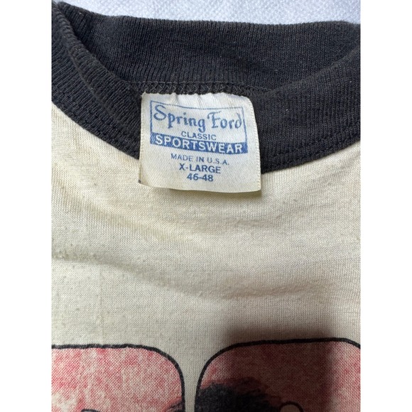 VTG 80s Bon Jovi The Tour 1987 Raglan Concert XL Spring Ford Band Tee Vintage - Picture 4 of 7